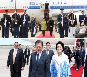 ▲ 2013 박근혜 대통령과 2017 문재인 대통령 방미 모습
