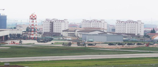 ▲해외에서 최대 미군기지인 한국 평택에 위치한 주한미군기지 사령부