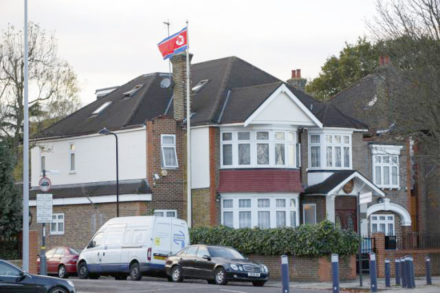 북한 영국 대사관 모습