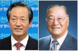 ▲ (왼쪽부터) 정몽준회장, 김동조 전 외무부장관