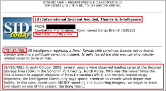 ▲ 국가안보국은 2005년 10월 북한 송림항에서 정체불명의 화물을 선적하는 정보를 입수, 이 배가 어디로 가는지, 무엇을 싣고 있는지등을 지속적으로 추적한 것으로 드러났다.