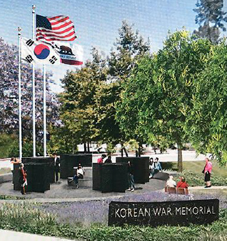 ▲ 오렌지카운티 플러턴시 공원에 건립될 한국 참전용사 기념비 모습