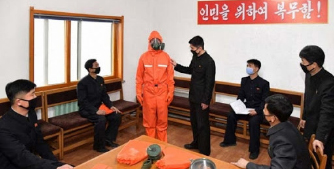 ▲ 코로나가없다고 주장한 북한에서 방역교육이 실시되고 있다.